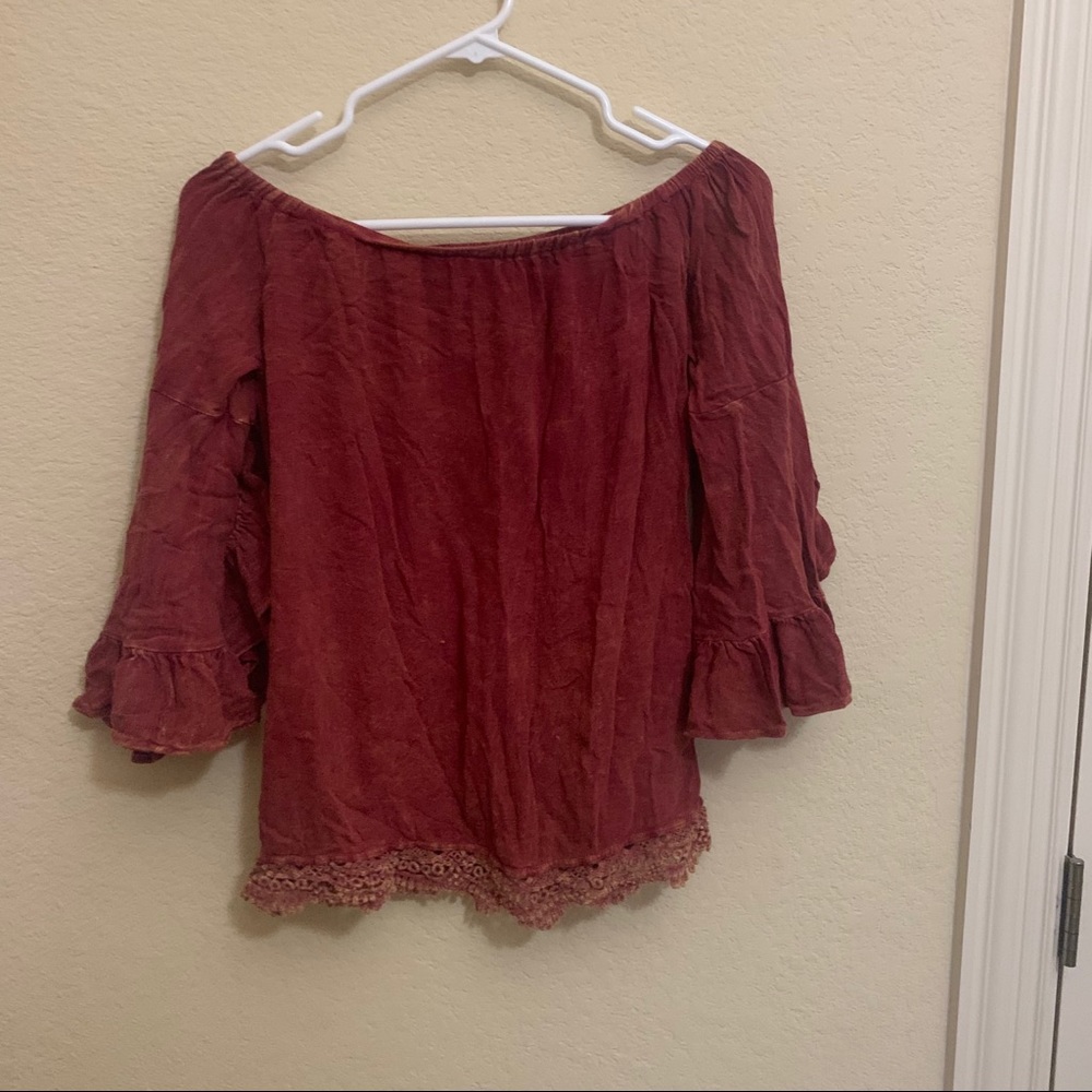 Altar’d state off the shoulder top
